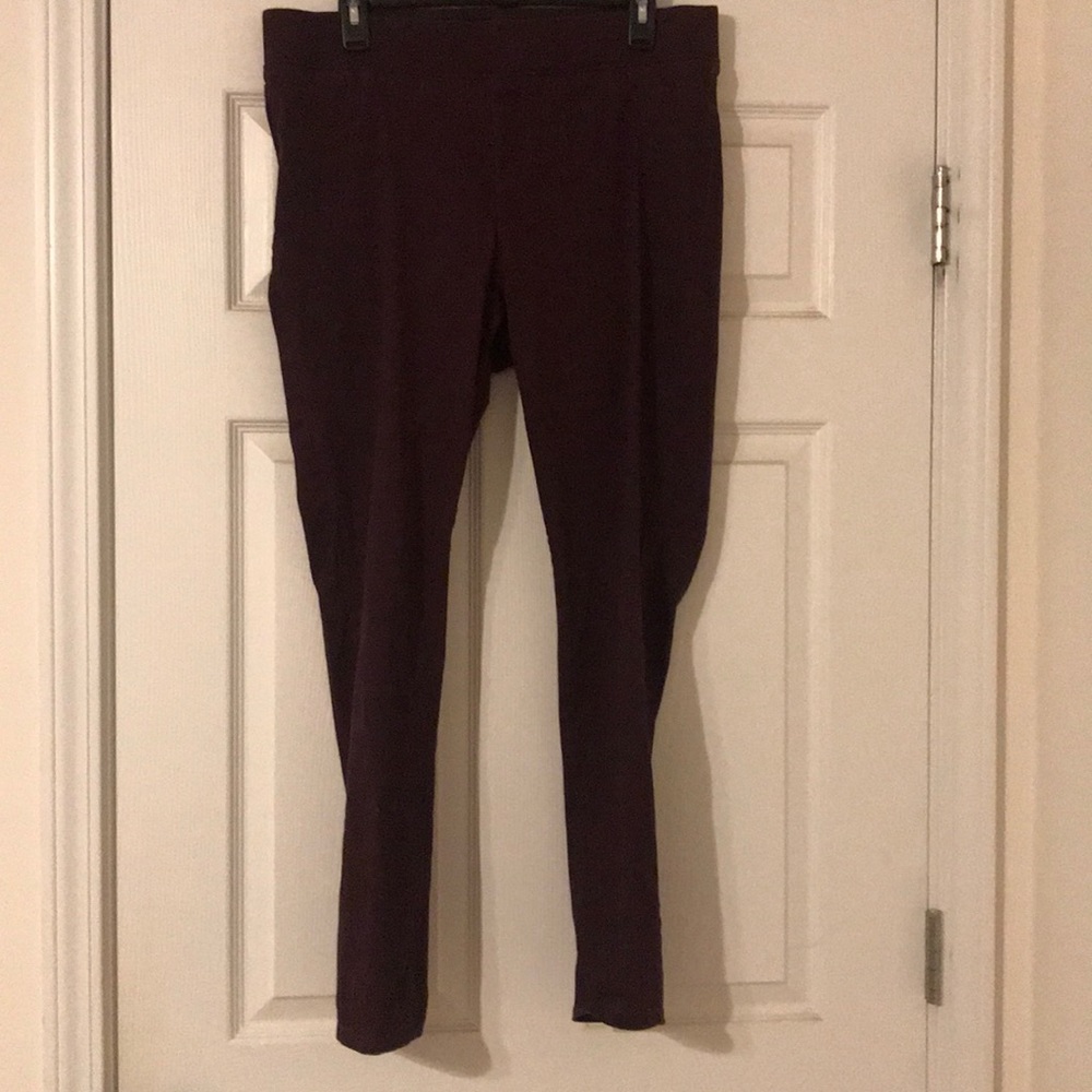 1 pair of maroon pants